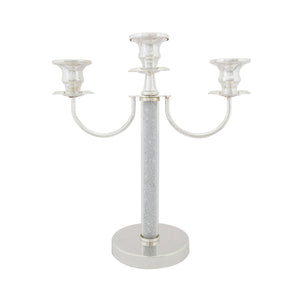 CANDLE  STAND, Crystal, 2 Branch, 3 lights - Barton,Son & Co.