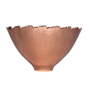 BOWL, circular, jagged edge, hammer tone, two tone finish - Barton,Son & Co.
