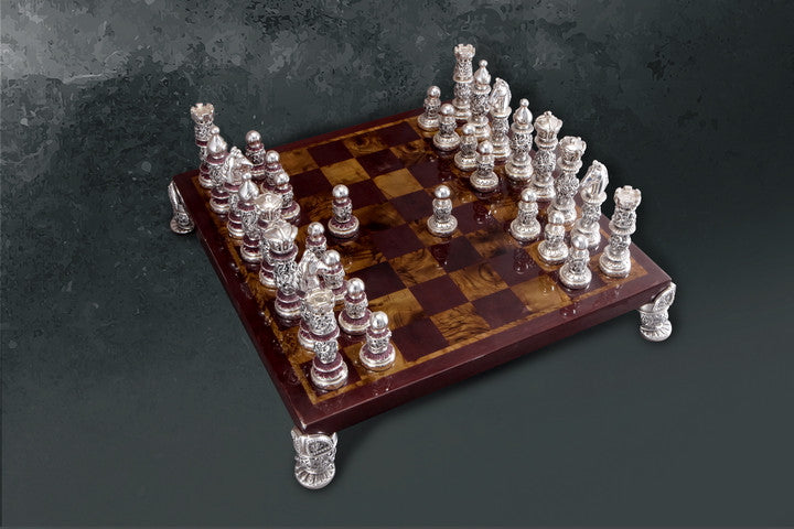 Chess Set-Marble Board - Barton,Son & Co.