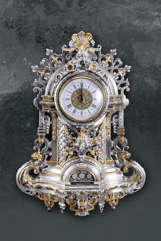 Clock with Golden Flower & Angels- - Barton,Son & Co.