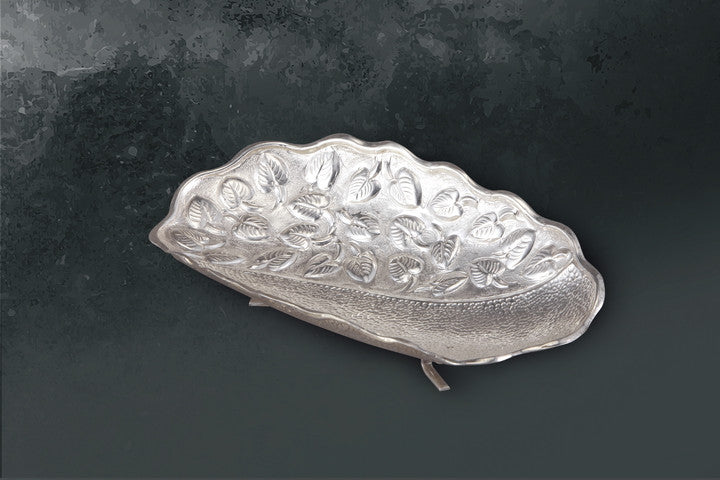 Dish-Half Hammer Tone with Flower - Barton,Son & Co.